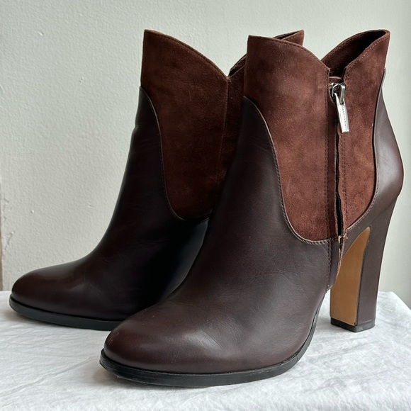 Vince Camuto brown leather and suede boots, size 8.5M / 38.5 - Picture 3 of 11